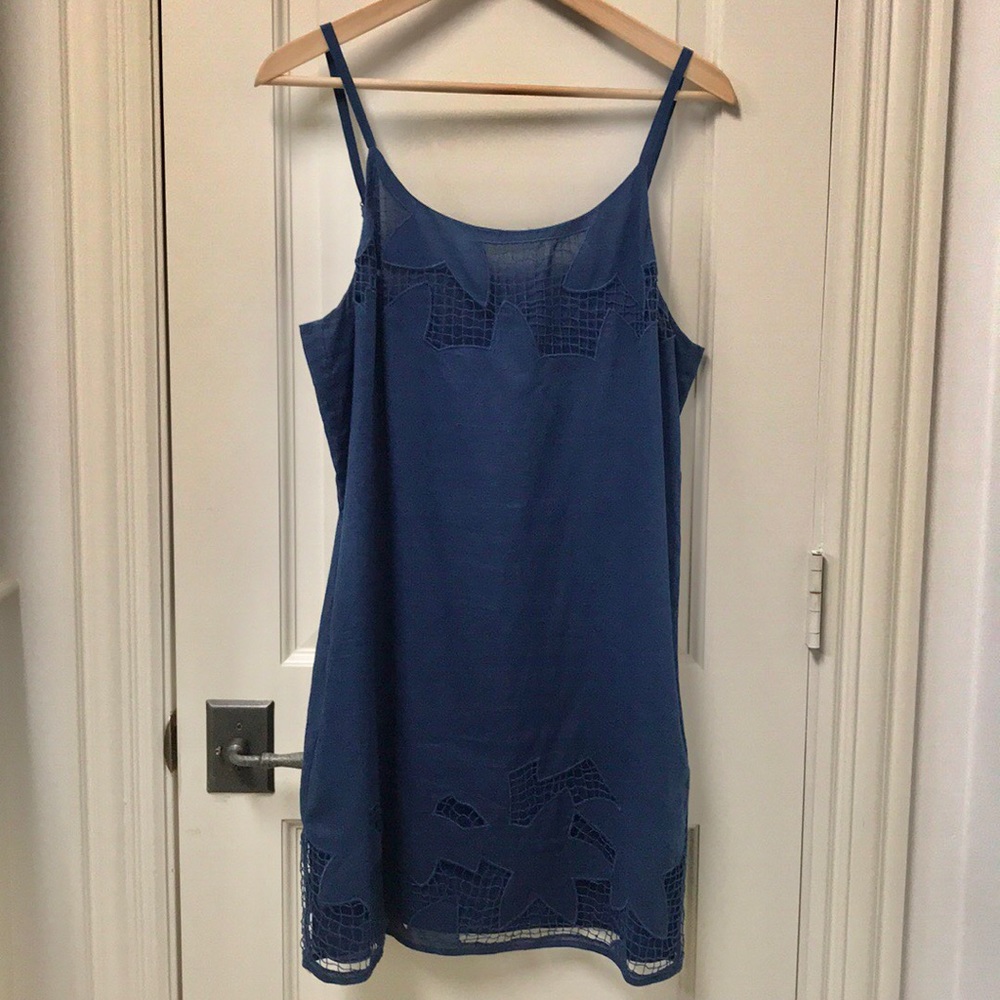 Alice + Olivia blue dress with adjustable straps